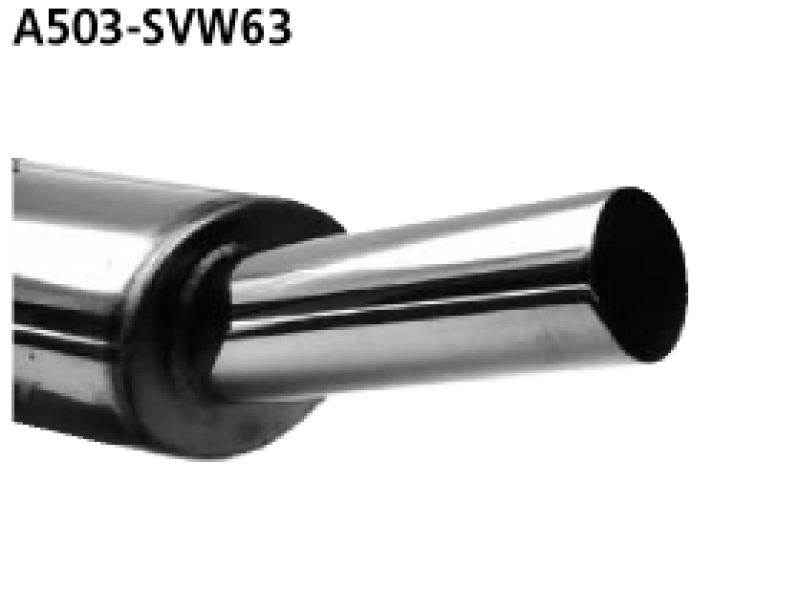 Bastuck Edelstahl Gr.A Komplettanlage VW Polo 86 + 86C - 1 x 63mm